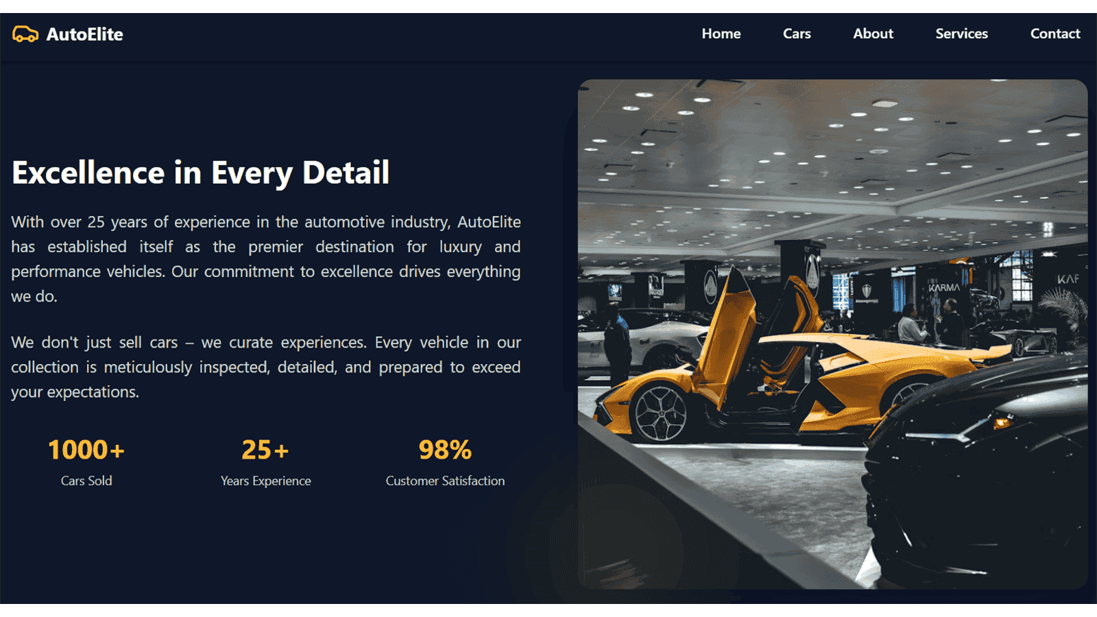 Car Rental project screenshot